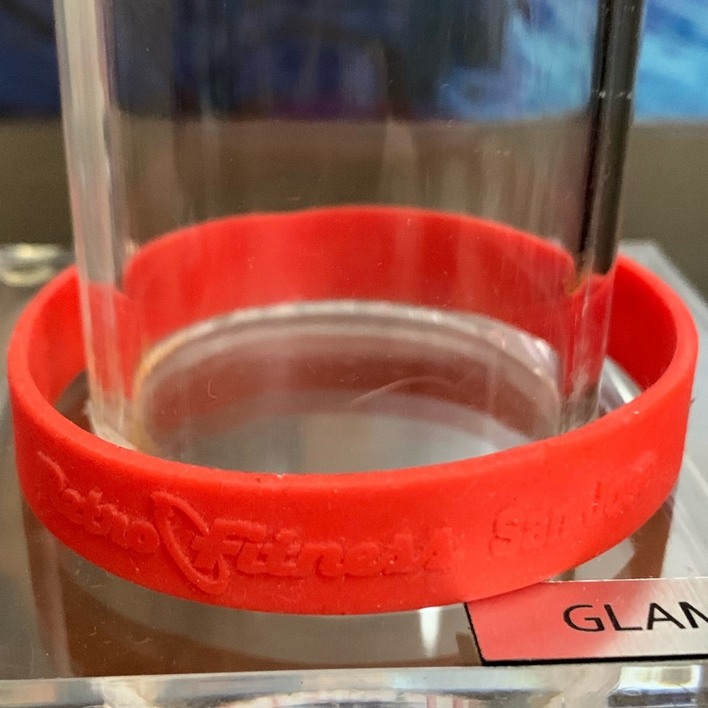 ❤️Retro fitness gym red jelly bracelet